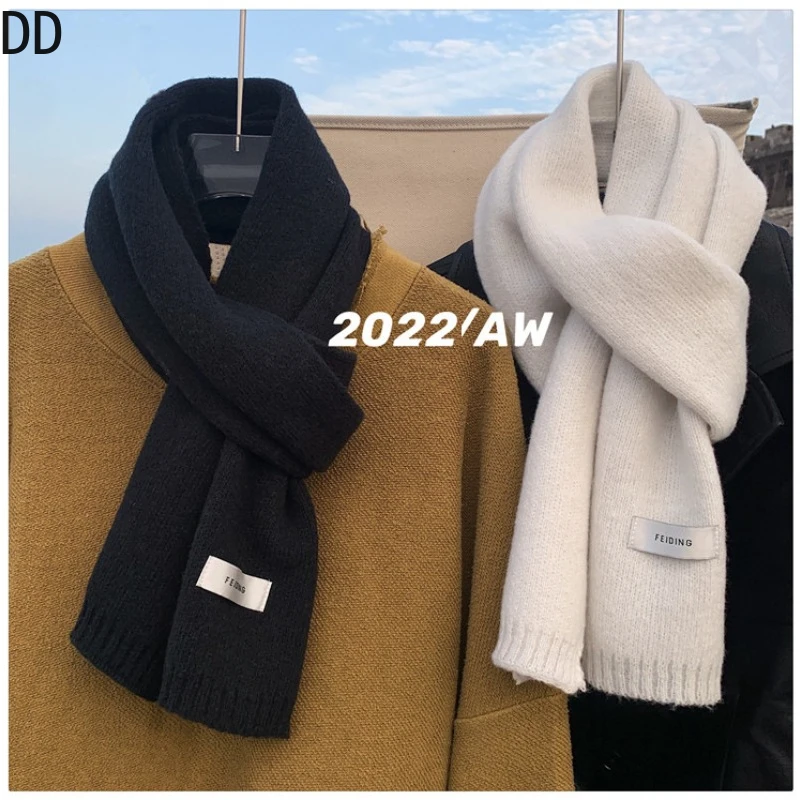 Muffler Men Wool - Einfache Chic Solide Weiche Schal Herbst