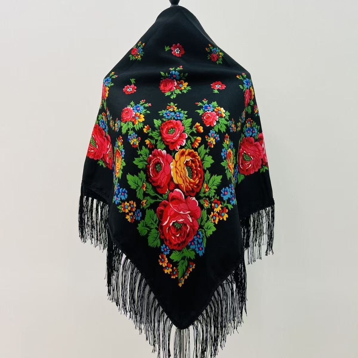 Bandana Cotton - 120*120 cm Luxus Floral Russischen Nationalen