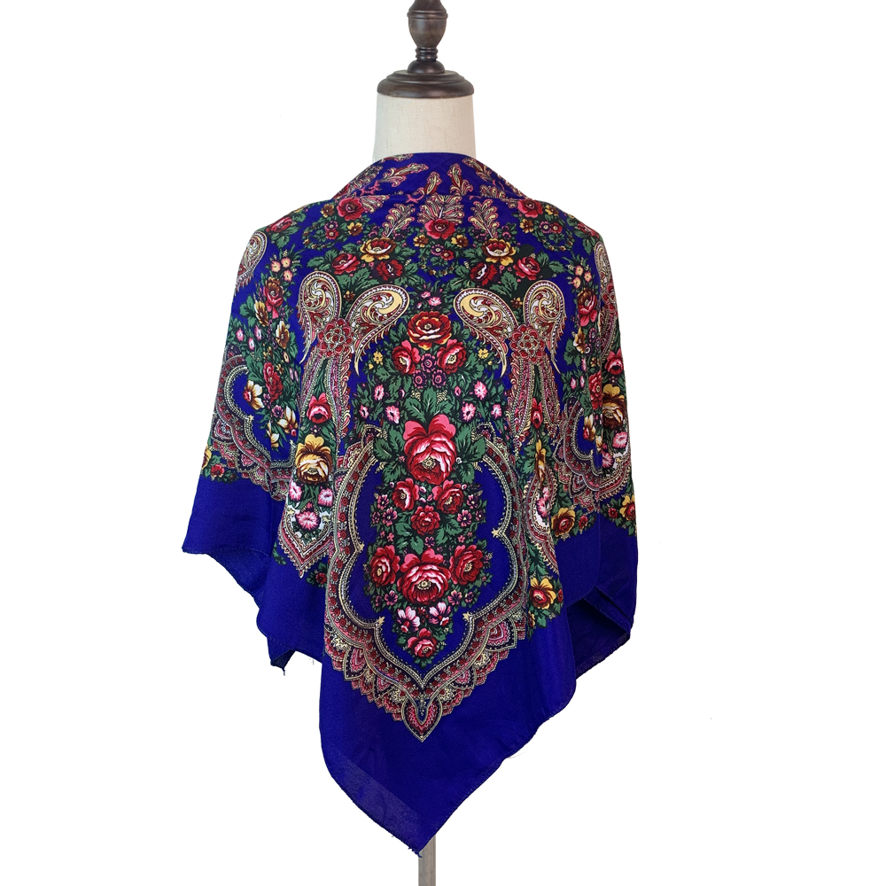 Bandana Cotton - 100*100 cm Russische Quadrat Schal Frauen