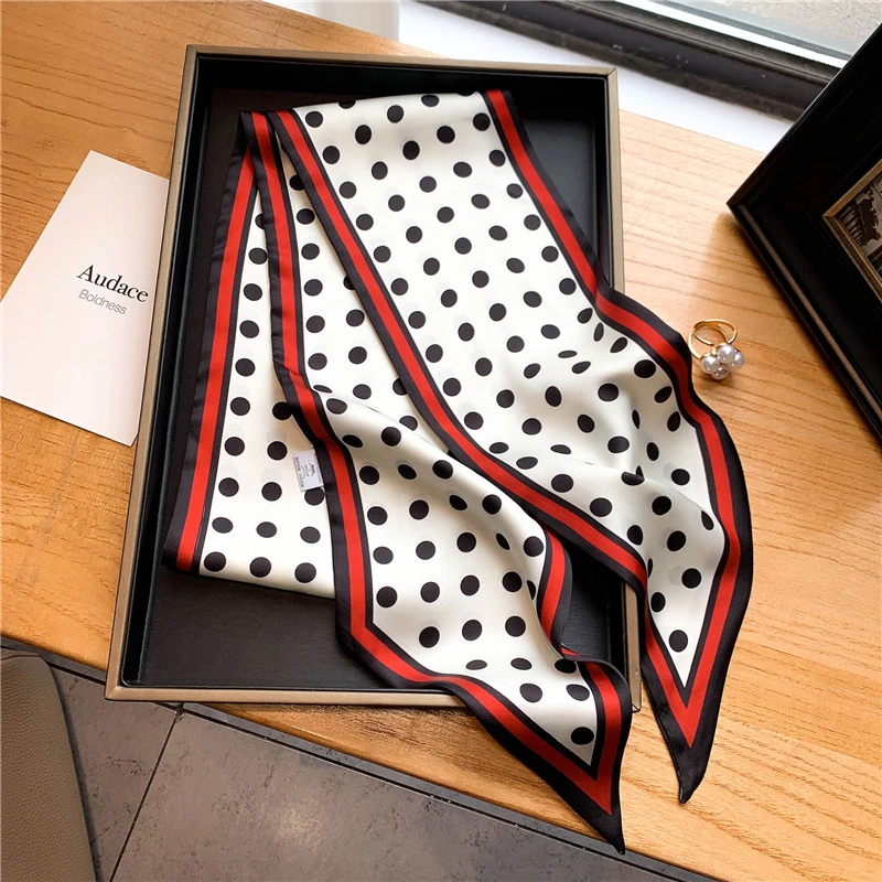 Silk Neck Scarf - Luxus Lange Seide Schal Weibliche Tier