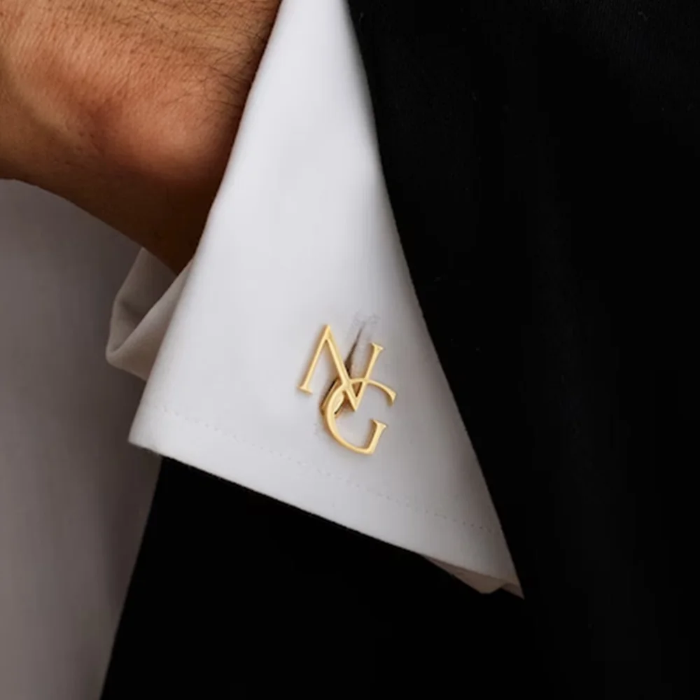 Tie Clip Silver - Maßgeschneiderte Manschettenknöpfe für die Hochzeit des