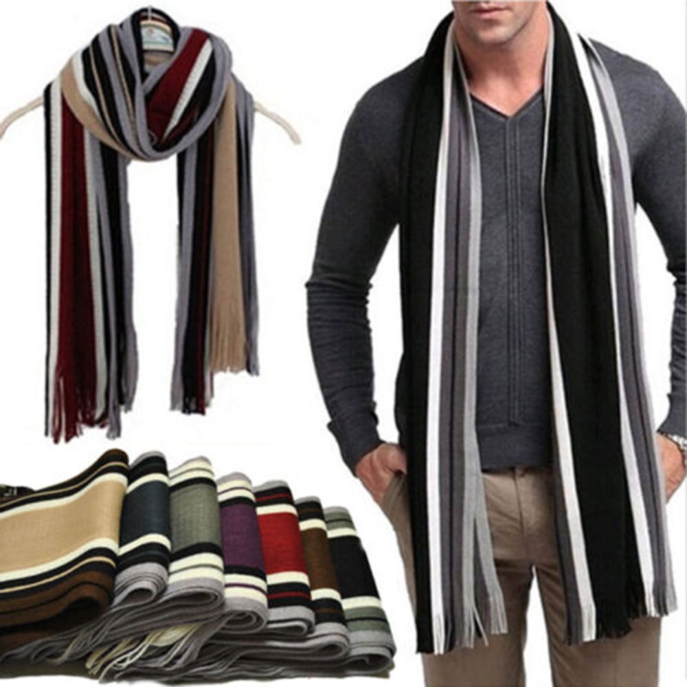 Kaschmir Männer Gestreiften Sc – Muffler Men Wool Bewertung und Preis