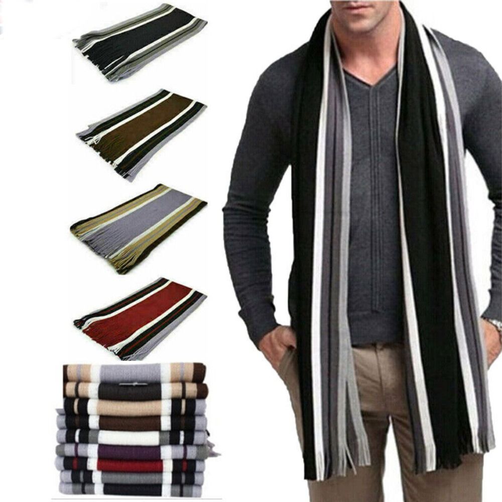Kaschmir Männer Gestreiften Sc – Muffler Men Wool Bewertung und Preis