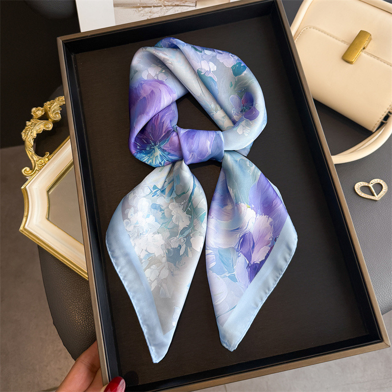 2026 neue Blumen Druck Seide Q – Ascot Neck Scarf Bewertung und Preis
