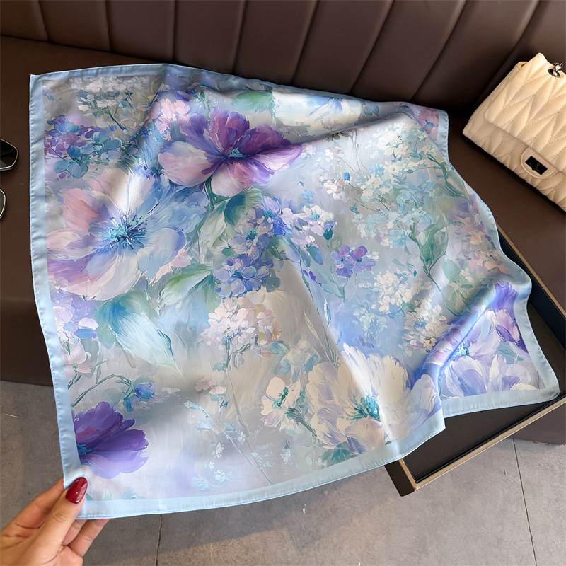 2026 neue Blumen Druck Seide Q – Ascot Neck Scarf Bewertung und Preis