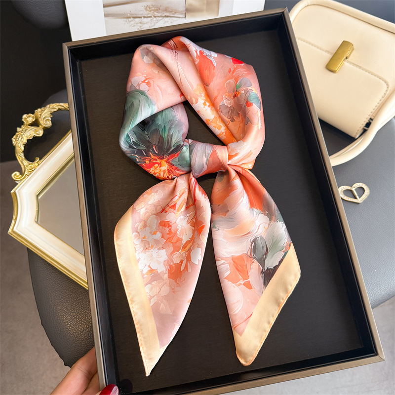 2026 neue Blumen Druck Seide Q – Ascot Neck Scarf Bewertung und Preis
