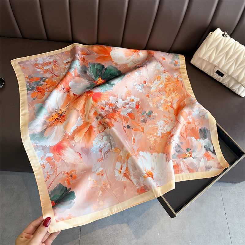 2026 neue Blumen Druck Seide Q – Ascot Neck Scarf Bewertung und Preis