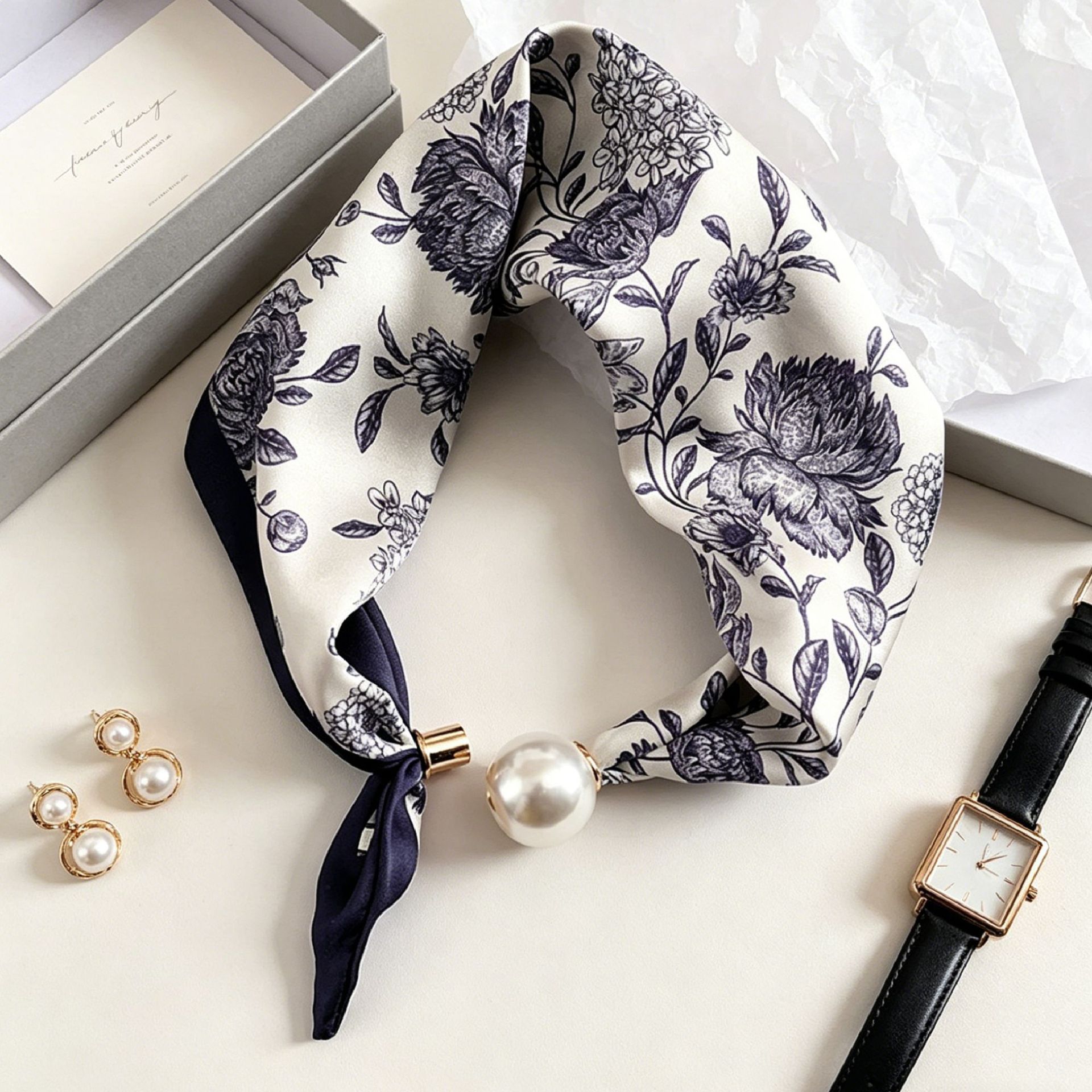 Luxuriöser Knight Pearl Magnet – Ascot Neck Scarf Bewertung und Preis