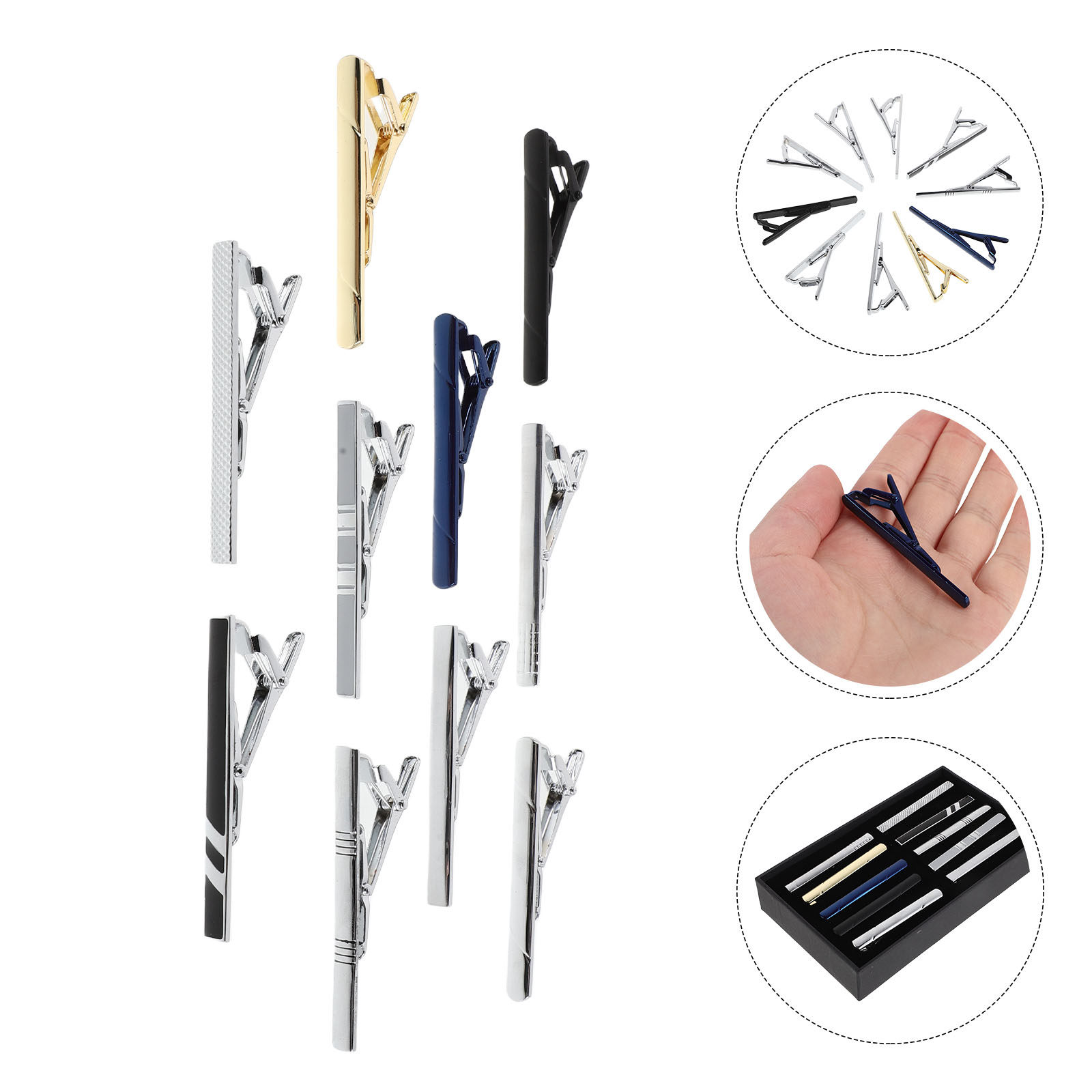 10-teiliges Krawattenklammer-S – Tie Bar Set Gift Bewertung und Preis