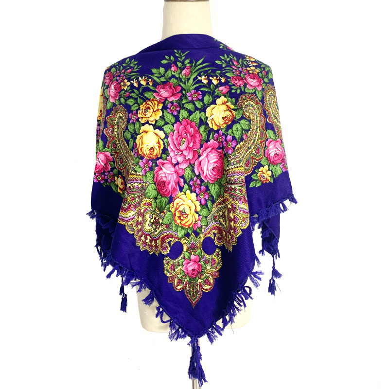 90*90cm WomenRussische Blumen  – Bandana Cotton Bewertung und Preis
