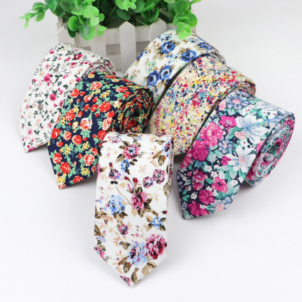 Baumwoll-Blumen-Krawatte für H – Skinny Tie Men Bewertung und Preis
