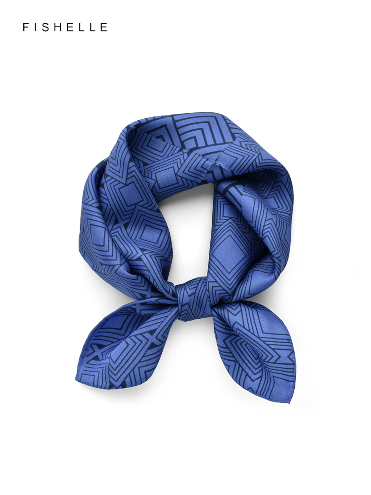 Chinesische klassische blau we – Silk Neck Scarf Bewertung und Preis
