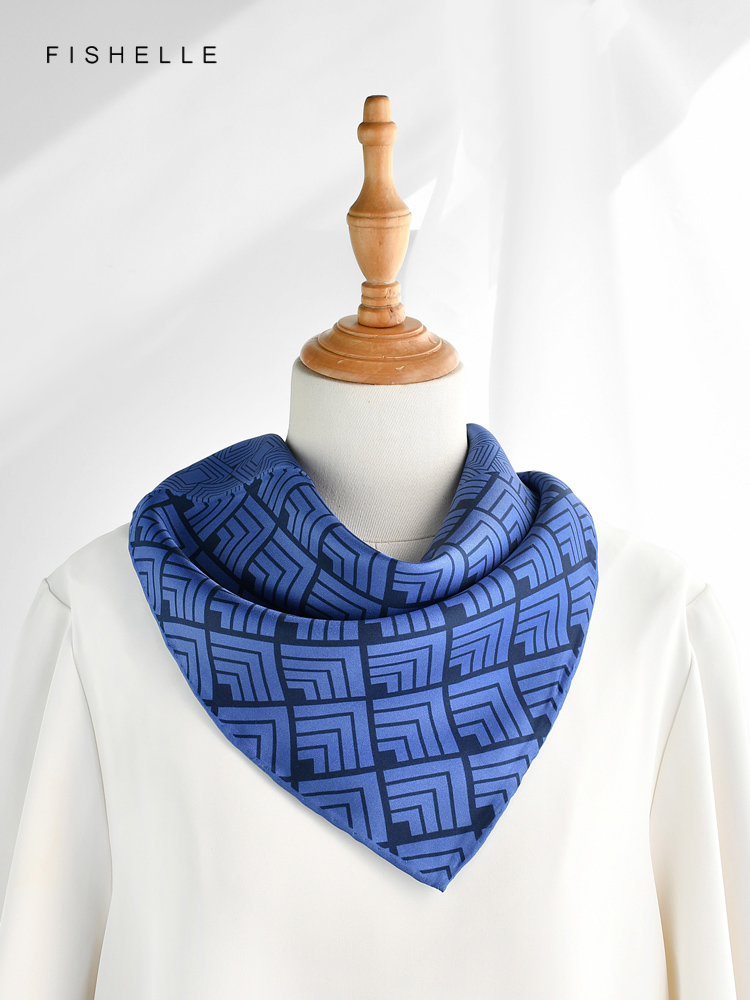 Chinesische klassische blau we – Silk Neck Scarf Bewertung und Preis