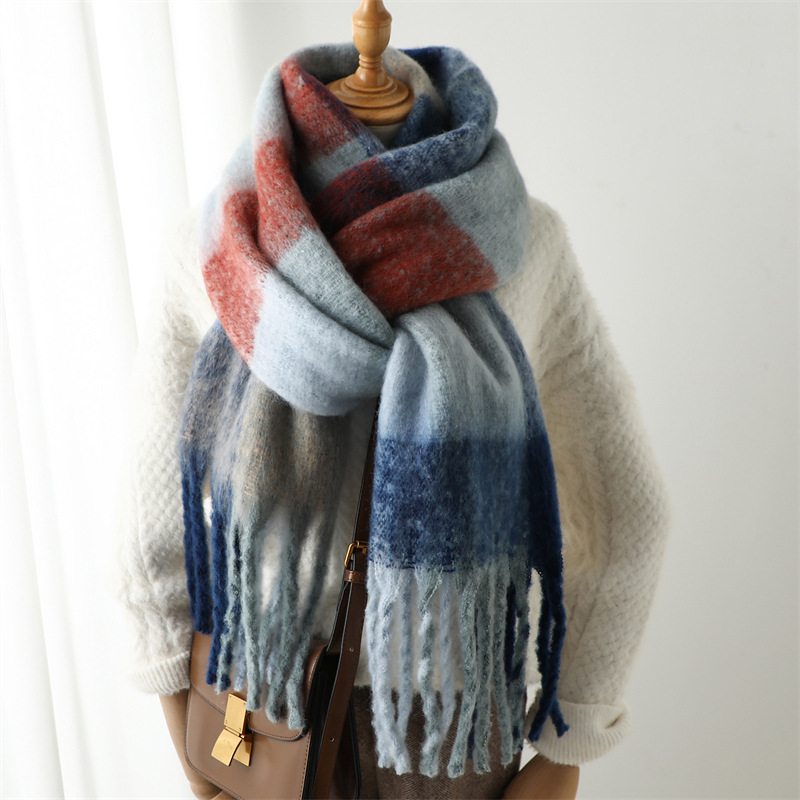 Neuer Herbst-Winter-Karo-Schal – Muffler Men Wool Bewertung und Preis