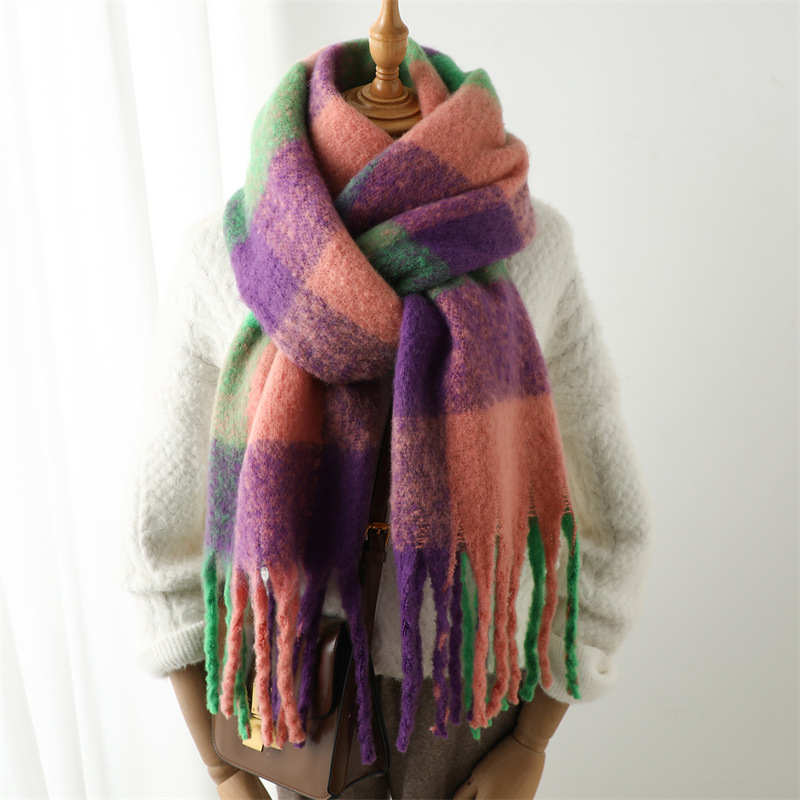 Neuer Herbst-Winter-Karo-Schal – Muffler Men Wool Bewertung und Preis