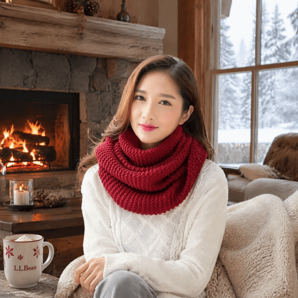 Einfarbiger Infinity-Schleifen – Infinity Scarf Knit Bewertung und Preis